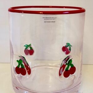 Icon Juice glass with Red Cherries